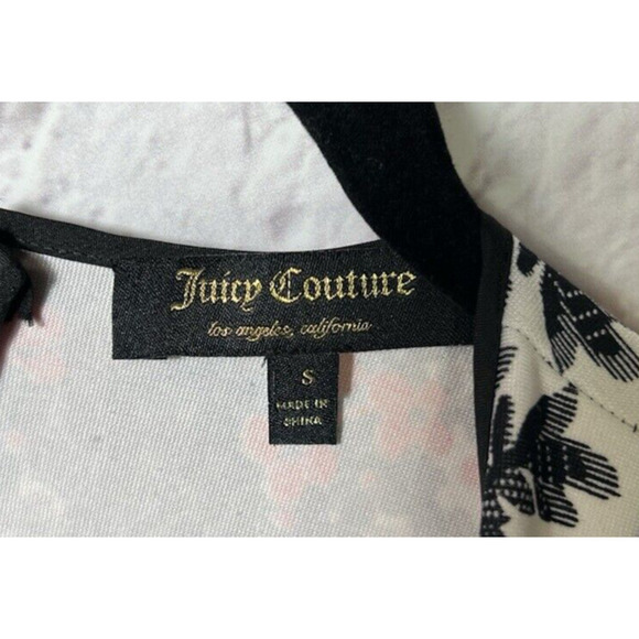 JUICY COUTURE Y2K Eloise Floral Combo Print Fit & Flare Dress Fluttered Skirt S - Picture 6 of 8